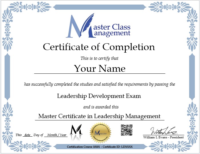 Master Certificate in Leadership Management