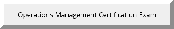 Master Certificate in Operations Management