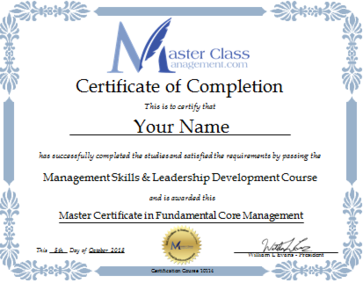 Business Management Certification Course - Certificate of Completion